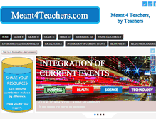 Tablet Screenshot of meant4teachers.com